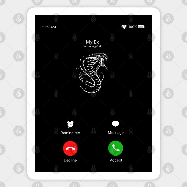 My Ex Incoming Call, whatsapp call (MEME) Sticker by Cery & Joe New Style